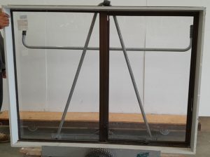 Bronze aluminium awning window