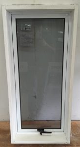 White aluminium awning window