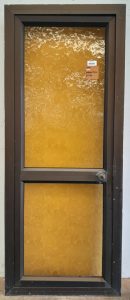 Mid bronze aluminium door with Vintage glass