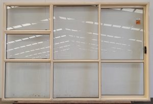 Cream aluminium sliding door