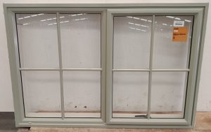 Mint green aluminium awning window