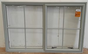 Colonial style mint green aluminium awning window