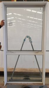 Off white double glazed aluminium awning window