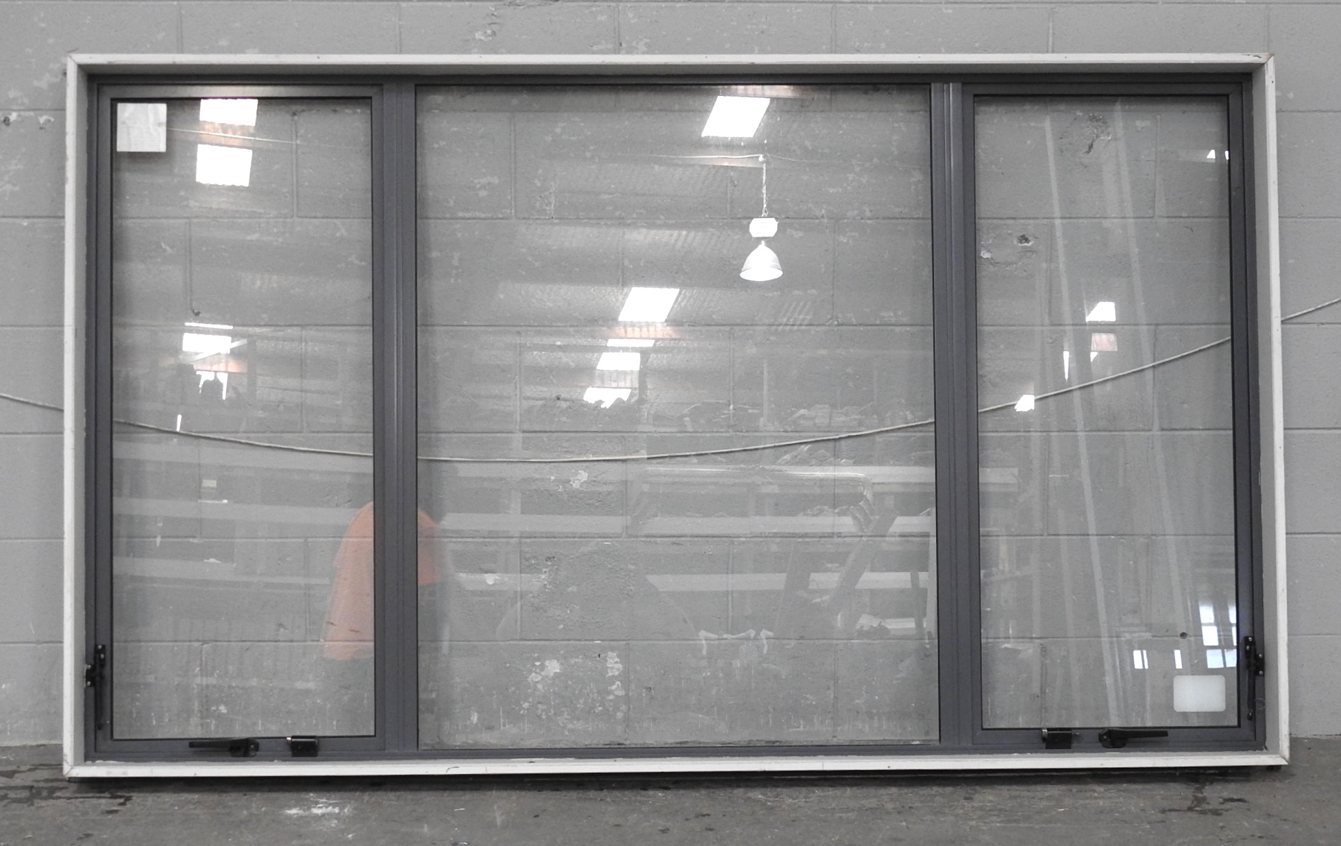 Denim Blue Aluminium Double Awning Window