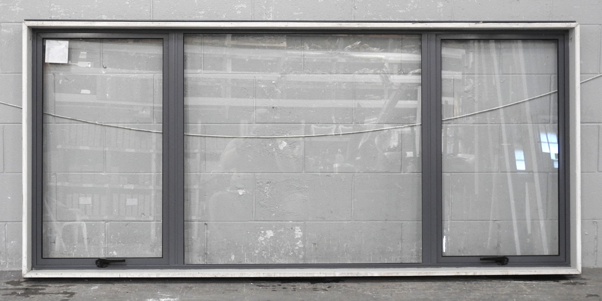 Denim Blue Aluminium Double Awning Window