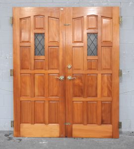 Wooden (Kauri) Exterior Double Doors - Unhung