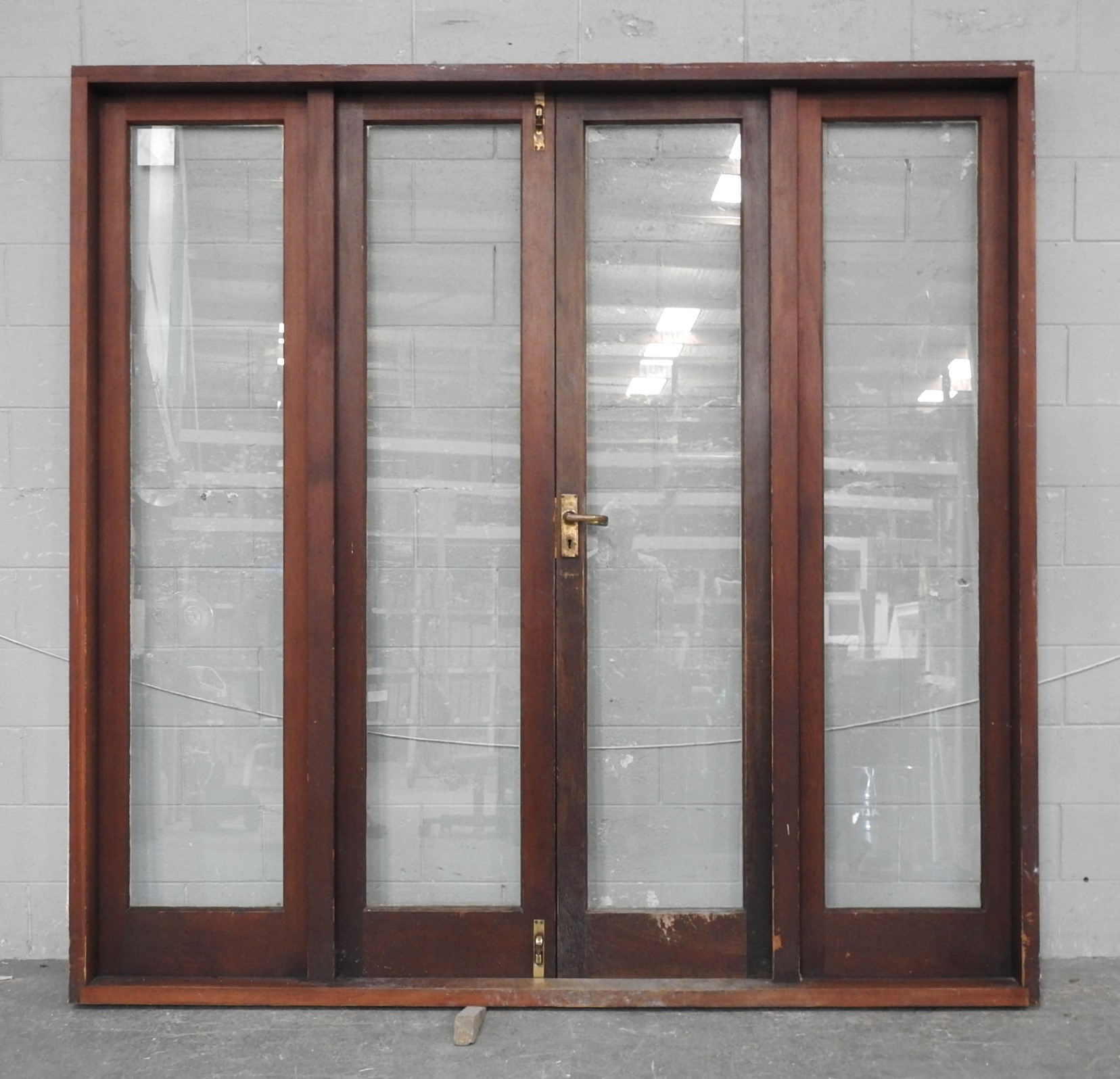 Wooden French Doors with Sidelights