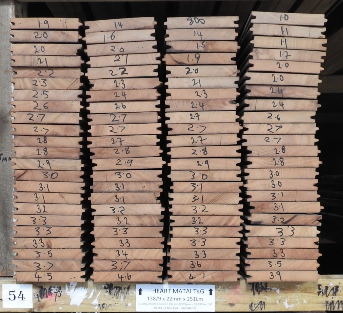 Heart Matai Tongue & Groove Flooring - 240Lm = 29m2 Job Lot
