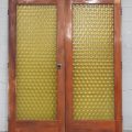 Mid-Century Wooden Interior Double Doors - Unhung