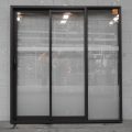 Dark Brown Aluminium Stacking Sliding Doors - Open Left to Right