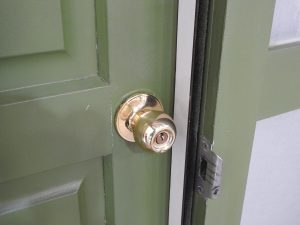 Wooden 8-Panel Entrance Door With Sidelight & Security Door