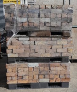 Cleaned old villa bricks