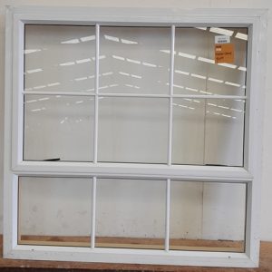Colonial style white aluminium awning window
