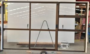 Bronze aluminium sliding door