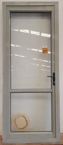 Mint green aluminium door
