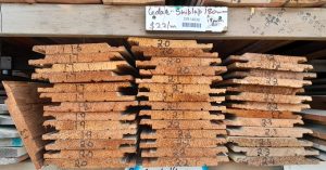 Cedar shiplap weatherboard