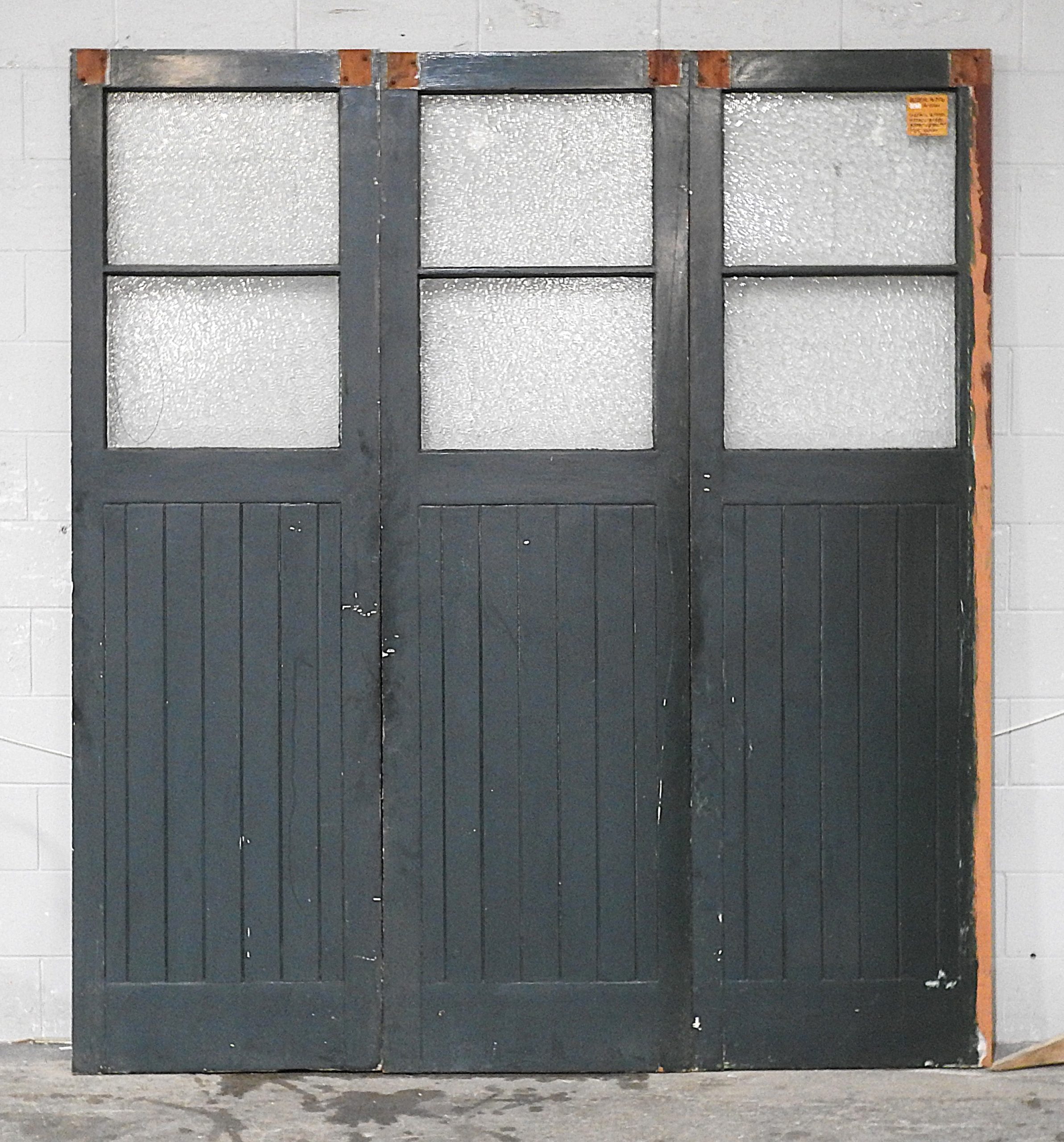 3 x Wooden Exterior TG&V Ex-Garage Doors With Glass