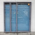 Denim Blue Aluminium Sliding Door - Opens Right To left