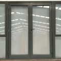 Karaka green aluminium French doors