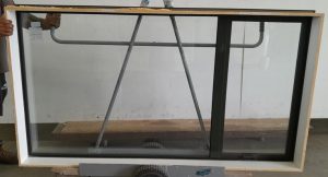 Karaka green double glazed aluminium awning window