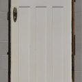 Wooden Bungalow 3 panel Door hung in frame / jamb