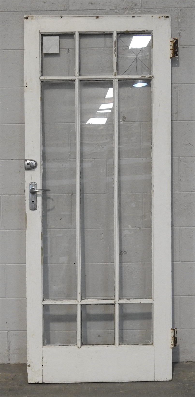 Wooden Bungalow 9 Light Entry Door - Unhung