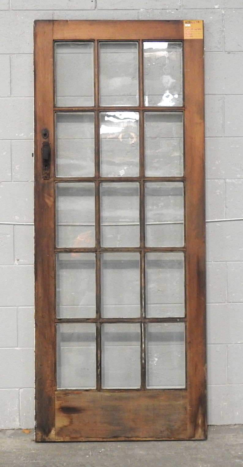 Wooden Bungalow 15 Light Entry Door - Unhung