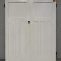 Wooden Bungalow Internal Double 3 Panel Doors - Unhung