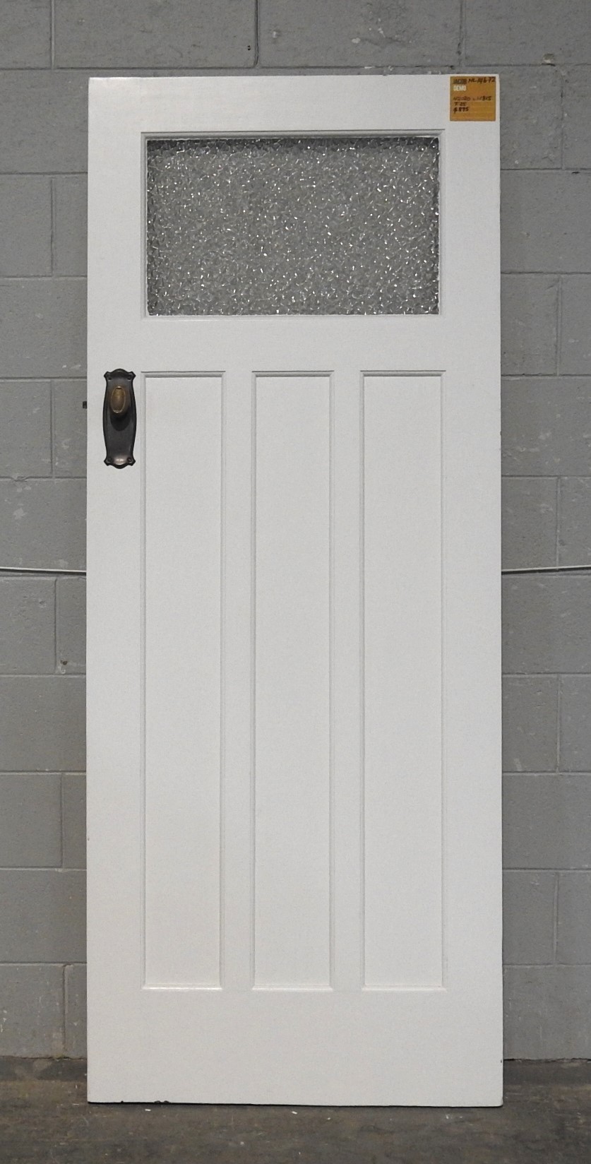 Wooden Bungalow 3 Panel Interior Door With Obscure Glass
