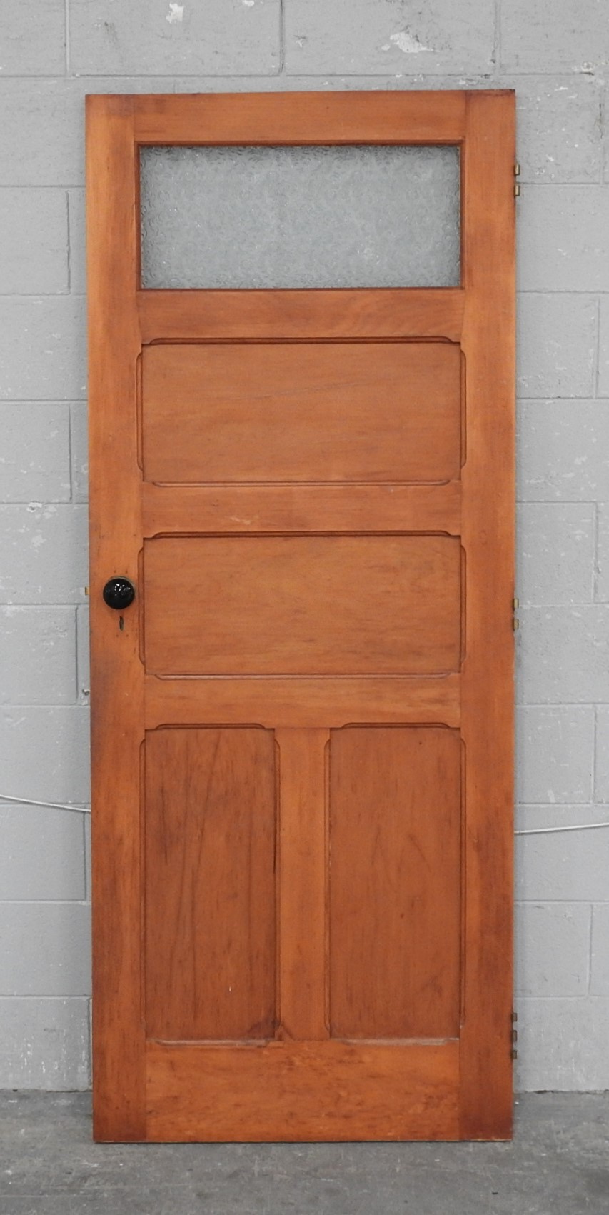 Wooden Bungalow 5-Panel Door - Glass Upper - Unhung