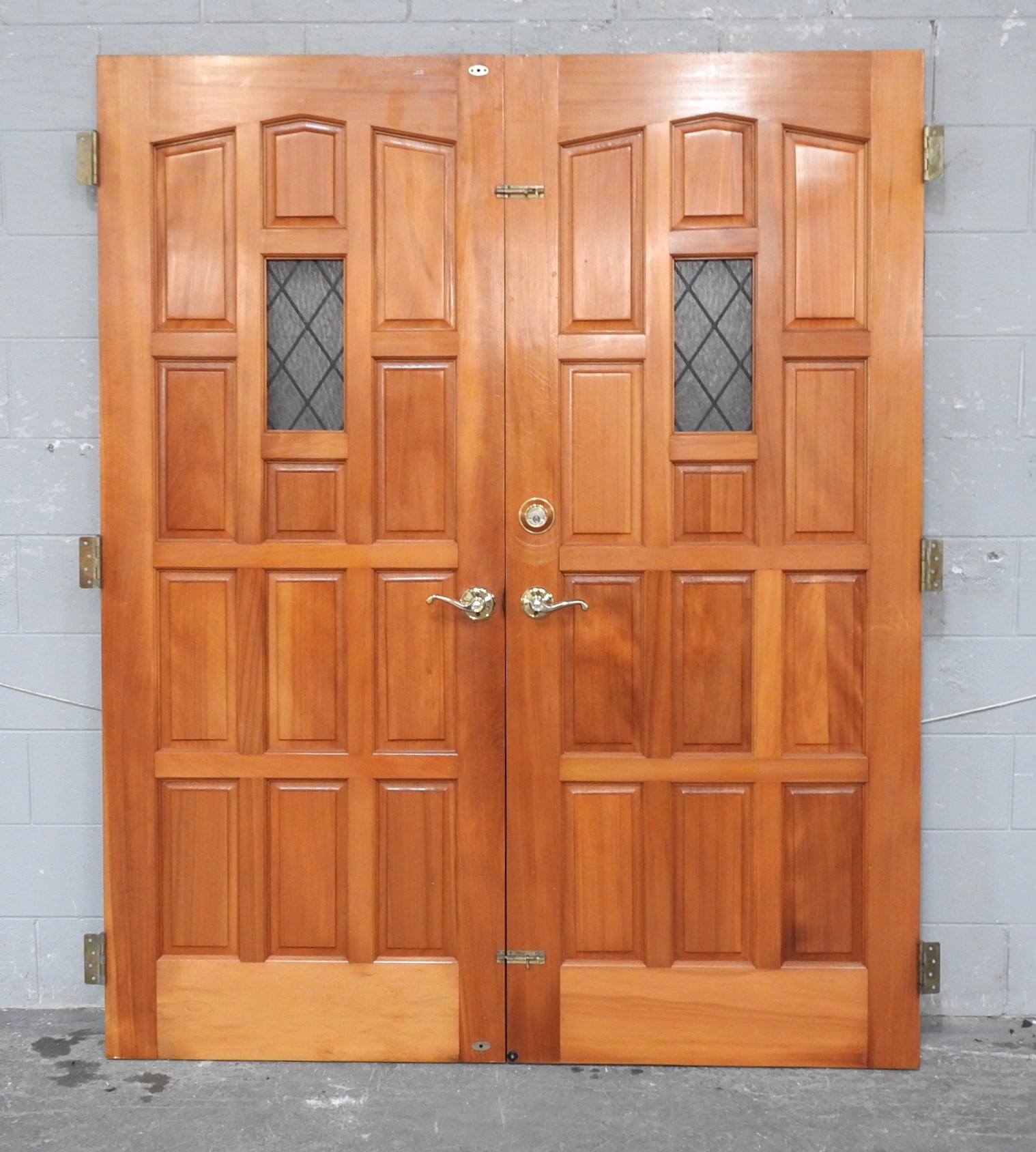 Wooden (Kauri) Exterior Double Doors - Unhung