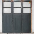 3 x Wooden Exterior TG&V Ex-Garage Doors With Glass