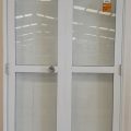 White aluminium French doors
