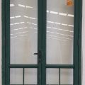 Forest green aluminium French doors