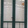 Forest green aluminium French doors