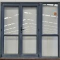 Denim blue aluminium French doors