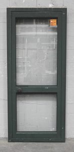 Permanent Green Aluminium Door - Opens In from Left