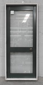 Permanent Green Aluminium Door - Opens In from Left