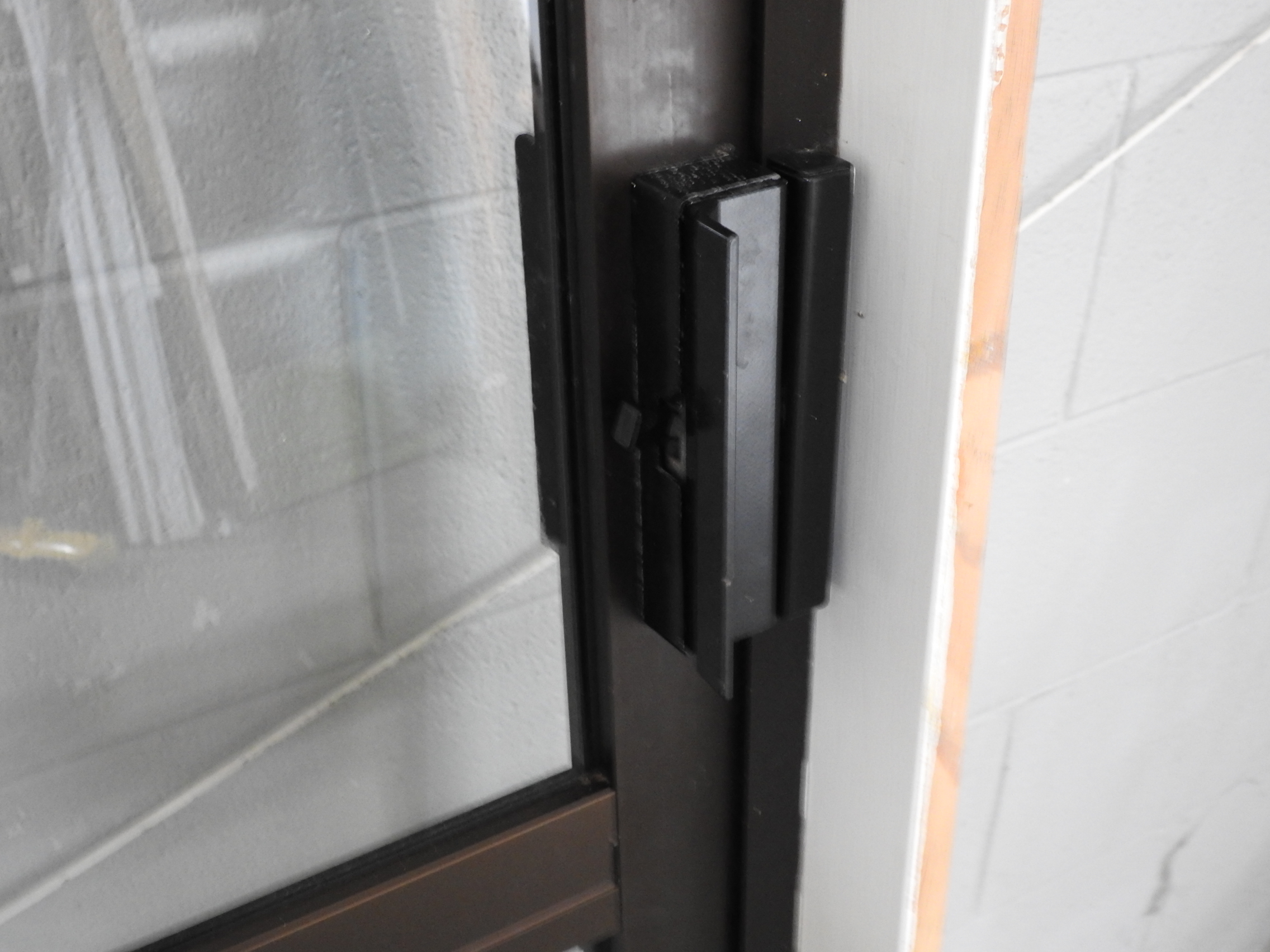 Bronze Aluminium Sliding Door With Two Awning Windows