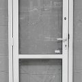 White Aluminium Door - Opens Out From Right