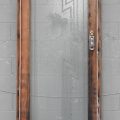 Mid-Century Art Glass Wooden Entry Door - Hung in Frame