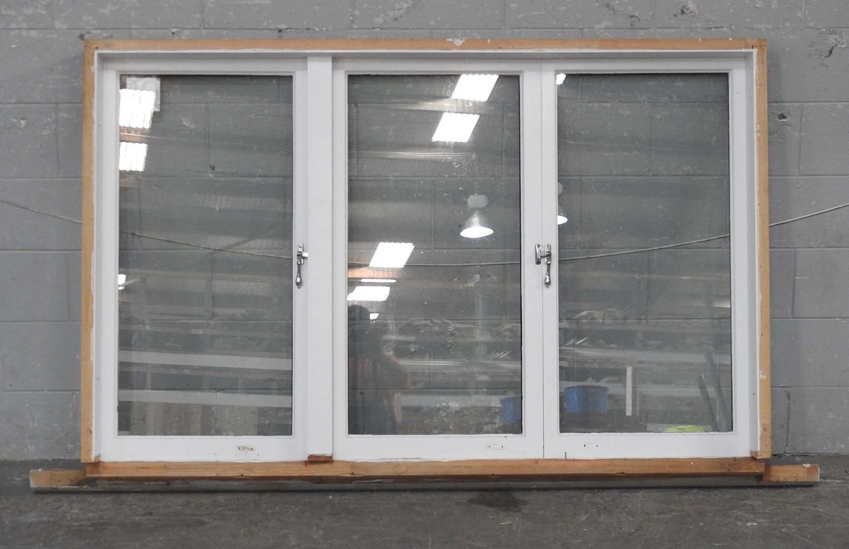 Wooden French Window With Casement Sidelight