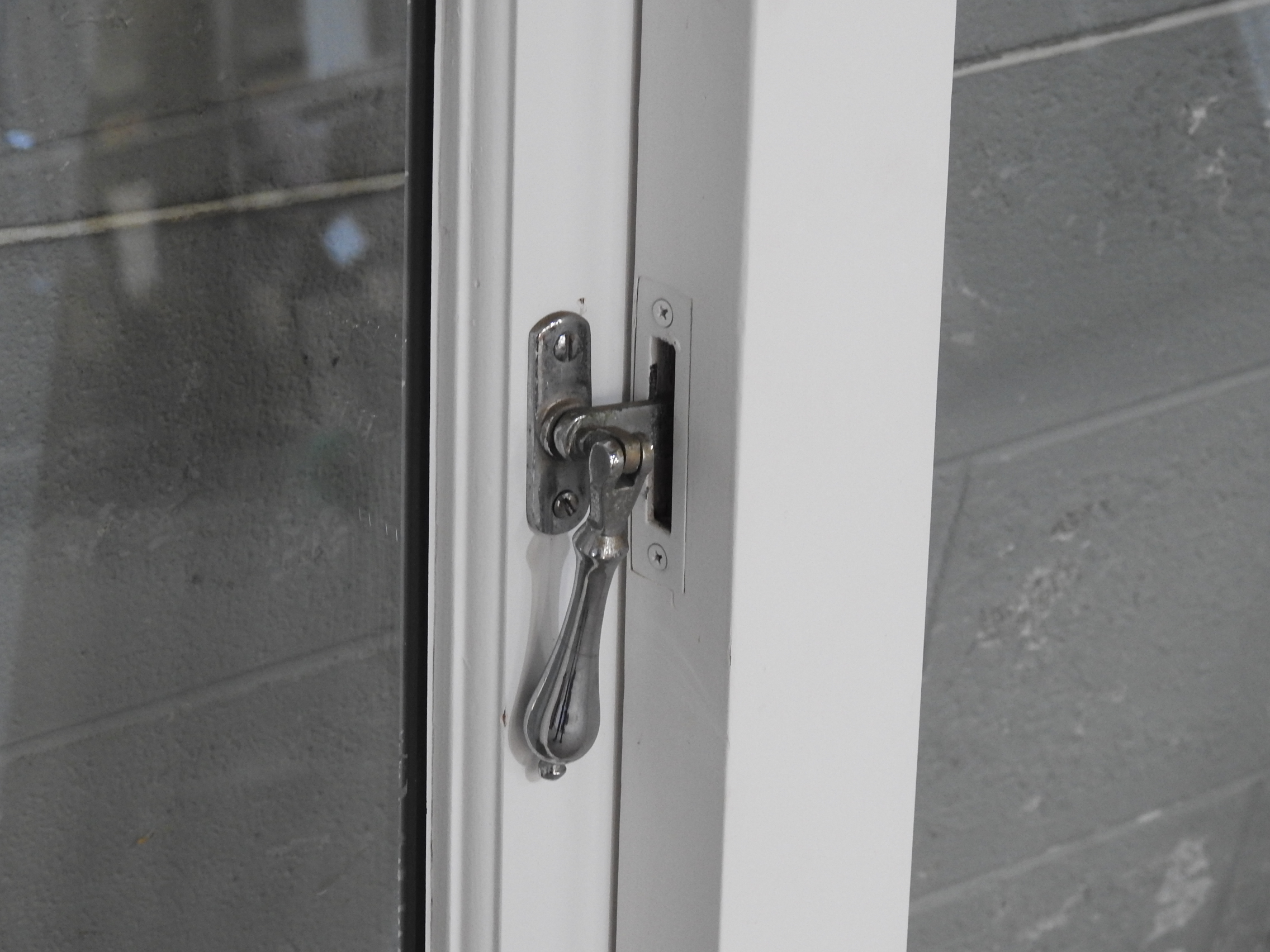 Wooden French Window With Casement Sidelight