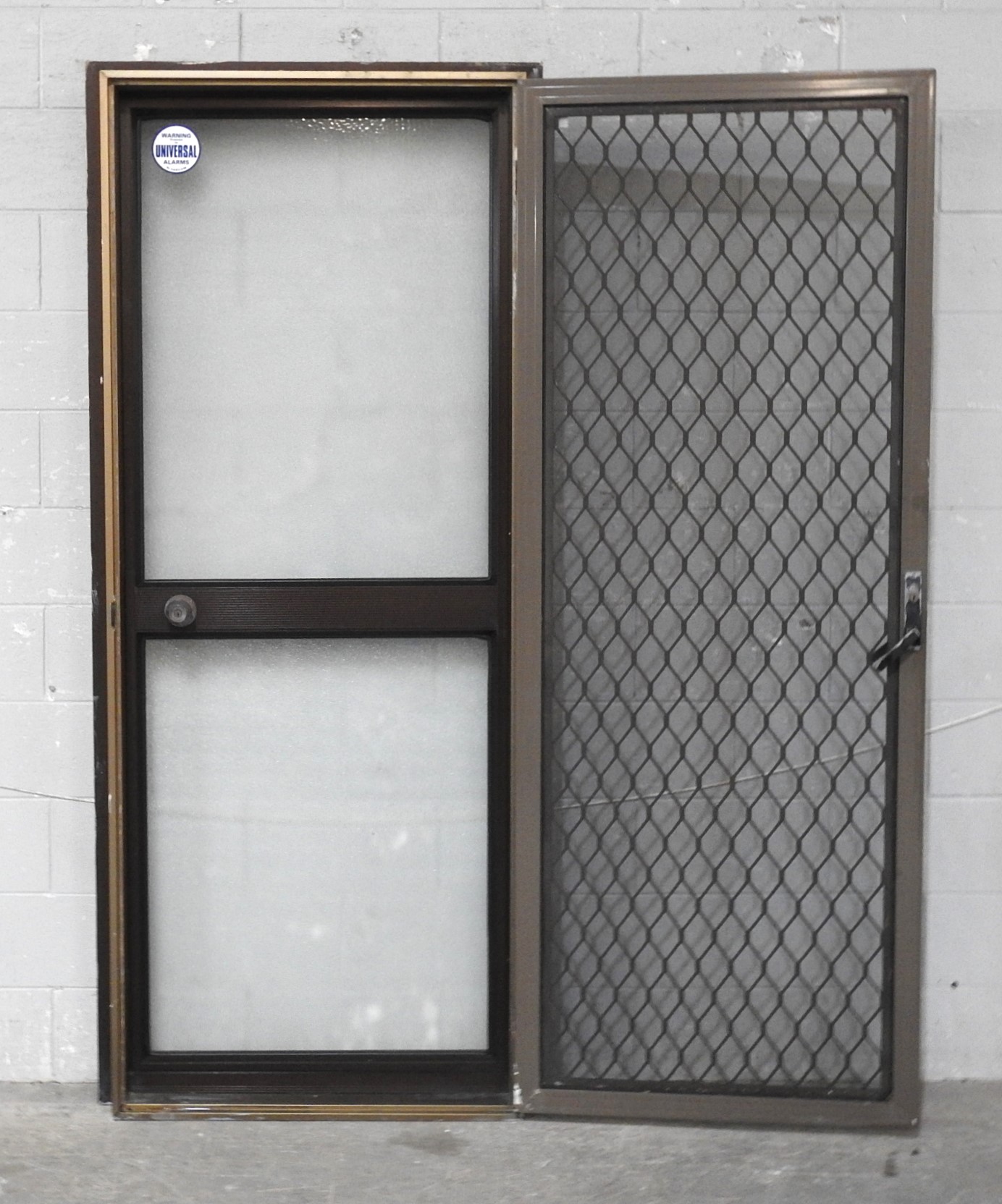 Bronze Aluminium Door - Opens In from Left