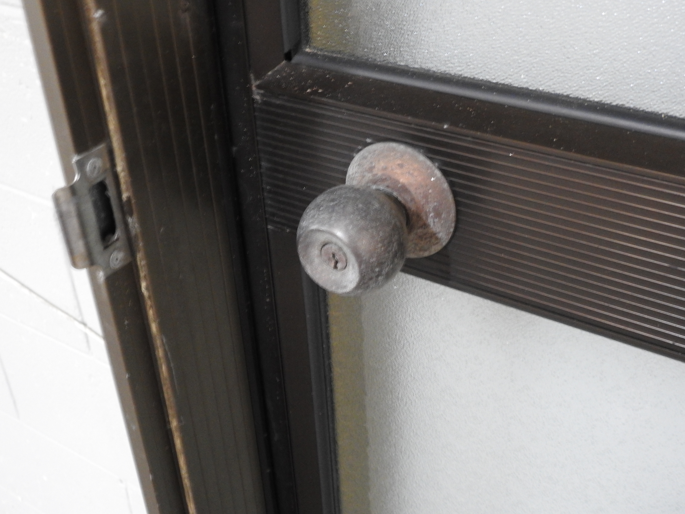 Bronze Aluminium Door - Opens In from Left