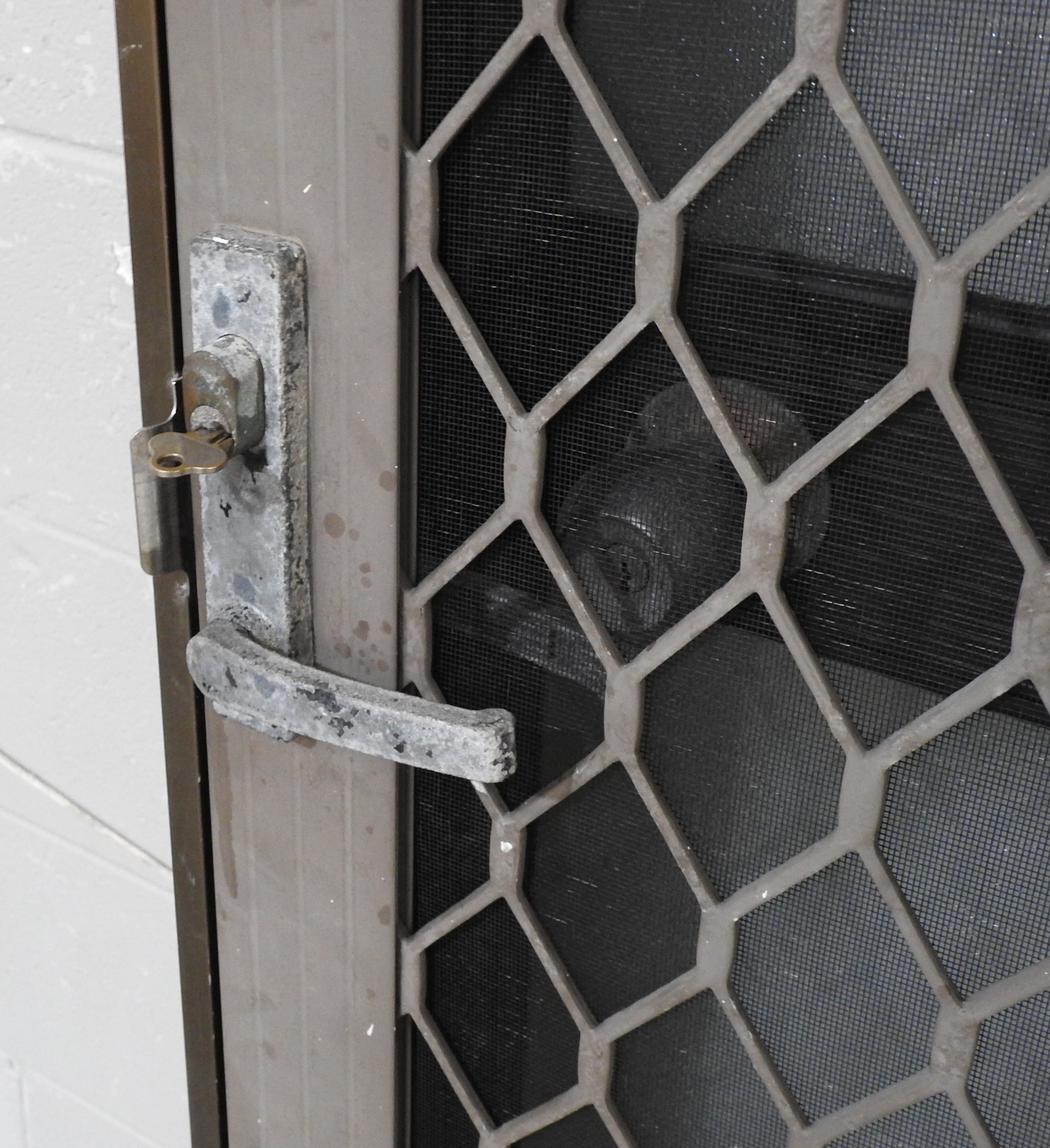 Bronze Aluminium Door - Opens In from Left