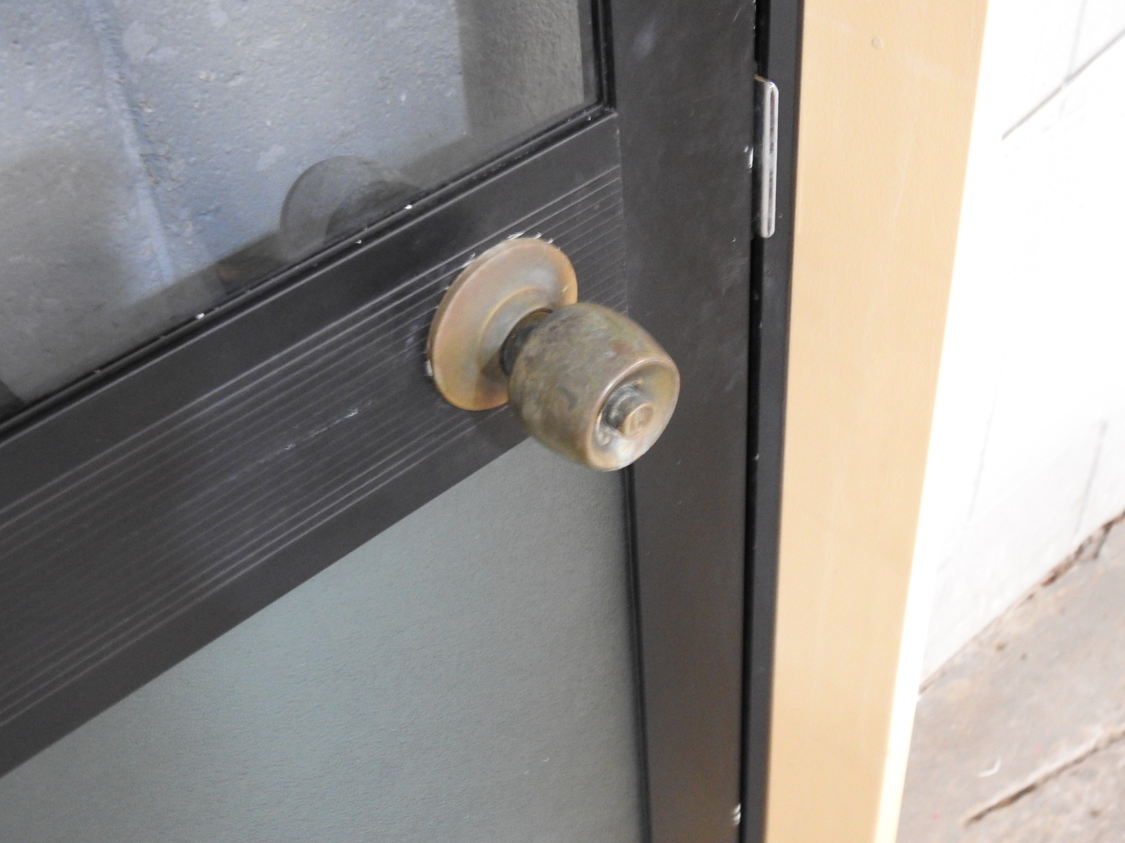 Narrow Black Aluminium Door - Opens In from Left