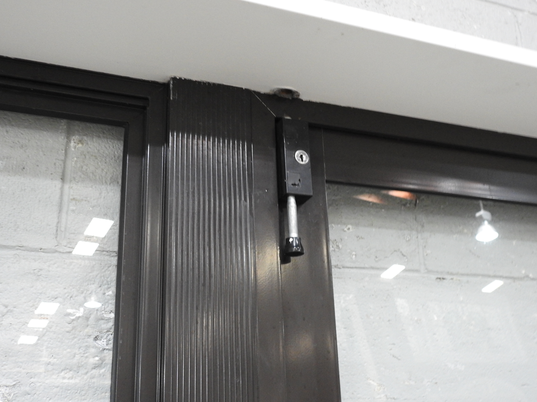Brown Aluminium Door With Awning Window Sidelight