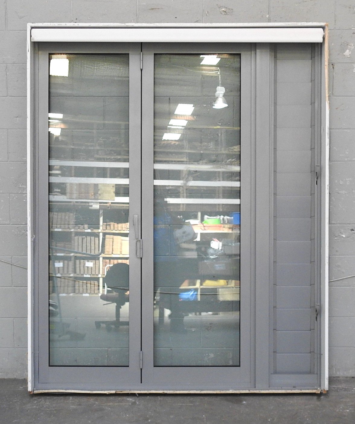 Silver Pearl Aluminium Bi-Fold Door Double Glazed