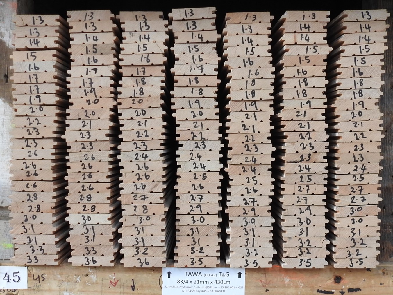 Tawa(C) Tongue & Groove Flooring - 430Lm = 32m2 Job Lot